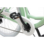 Dámsky retro bicykel 26" Lavida 7-prevodový Shimano [M] Mätový, biele kolesá